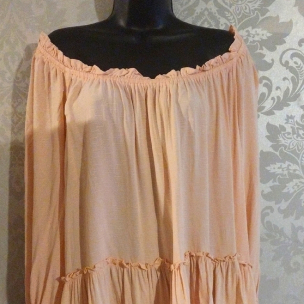 Cato Peachy Ruffle Off The Shoulder Top Plus Size 26/28W - Picture 2 of 6